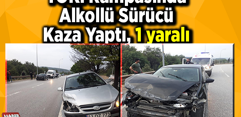 Bilecik’te Alkollü Sürücü Kaza Yaptı, 1 yaralı