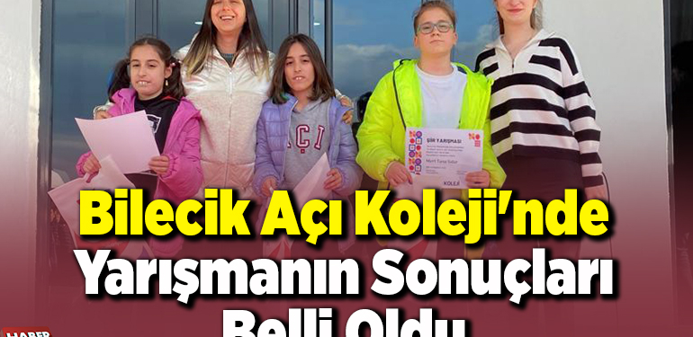Bilecik Açı Koleji’nde yarışmanın sonuçları belli oldu
