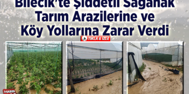 Bilecik'te şiddetli sağanak tarım arazilerine ve köy yollarına zarar verdi