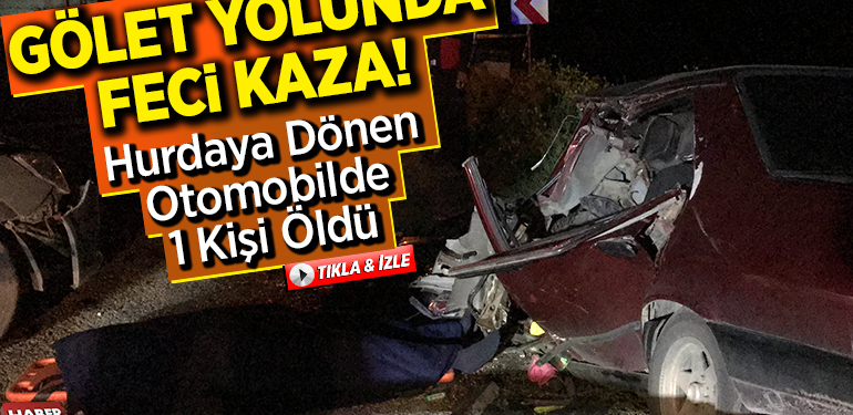 Bilecik Gölet Yolunda Feci Kaza! Hurdaya Dönen Otomobilde 1 Kişi Öldü!