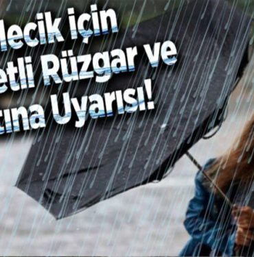 Meteorolojiden sağanak yağış uyarısı!