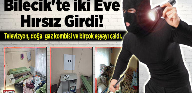 Bilecik’te iki eve hırsız girdi!