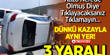 toki rampasında kaza 3 yaralı