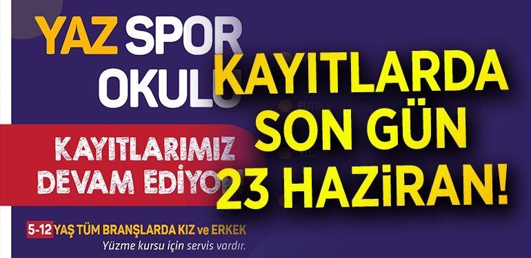 BİLECİK BELEDİYESİ YAZ SPOR OKULU KAYITLARI SON TARİH 23 HAZİRAN