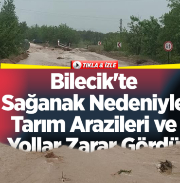 Bilecik'te sağanak nedeniyle tarım arazileri ve yollar zarar gördü