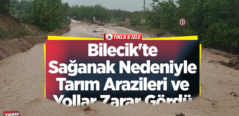 Bilecik’te sağanak nedeniyle tarım arazileri ve yollar zarar gördü