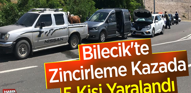 Bilecik’te zincirleme kazada 5 kişi yaralandı