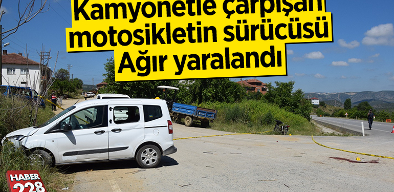 Bilecik’te kamyonetle çarpışan motosikletin sürücüsü ağır yaralandı
