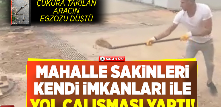 Mahalle Sakinleri Kendi İmkanları ile Yol Çalışması Yaptı