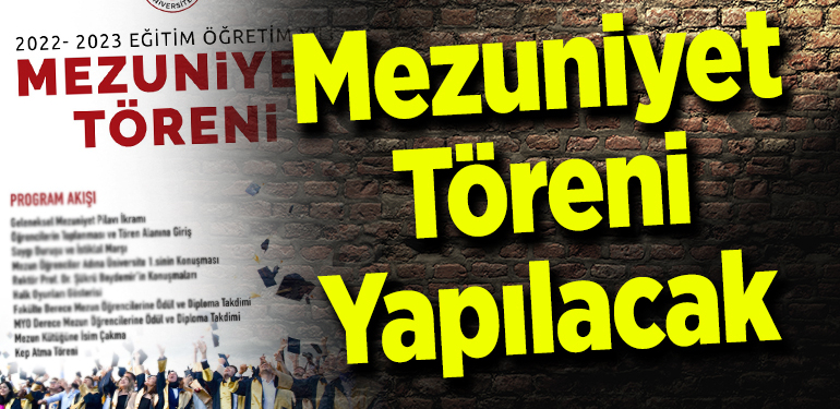 Bilecik Şeyh Edebali Üniversitesi’nde Mezuniyet Töreni Yapılacak