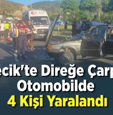 Bilecik'te Direğe Çarpan Otomobilde 4 Kişi Yaralandı