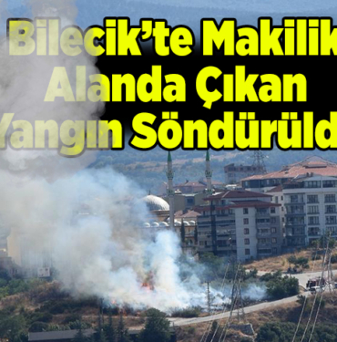 Bilecik makilik alanda çıkan yangın söndürüldü