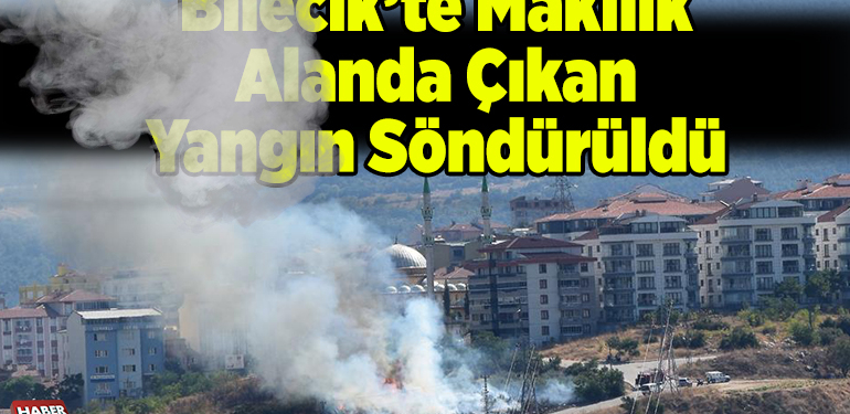 Bilecik makilik alanda çıkan yangın söndürüldü