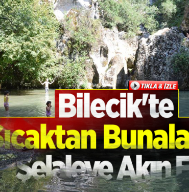 Bilecik'te Sıcaktan Bunalanlar, Şelale Akın Etti