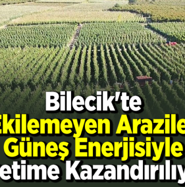 Bilecik'te ekilemeyen araziler güneş enerjisiyle üretime kazandırılıyor