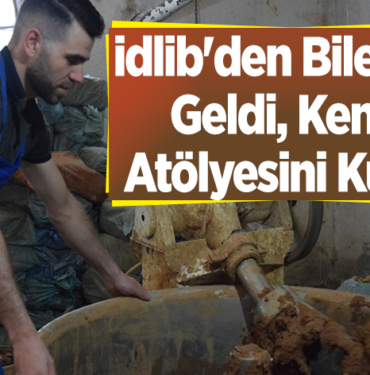 İdlib'den Bilecik'e geldi, kendi çömlek atölyesini kurdu