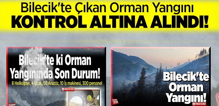 Bilecik’te çıkan orman yangını kontrol altına alındı