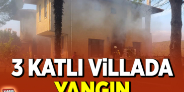 3 katlı villada yangın