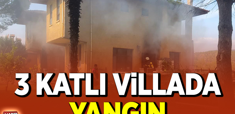 3 katlı villada yangın