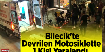 Bilecik'te devrilen motosiklette 1 kişi yaralandı