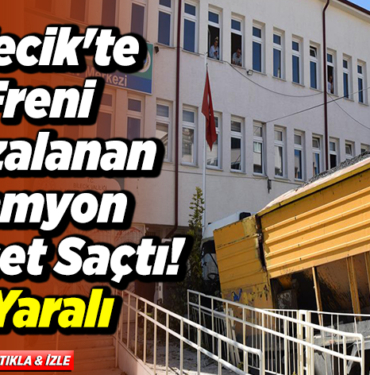 Bilecik'te freni arızalanan kamyon sınav merkezi binasının bahçesine girdi, sürücü yaralandı