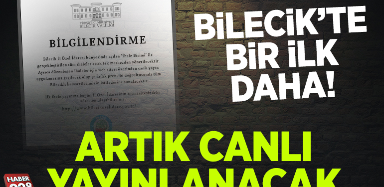Bilecik’te bir ilk daha