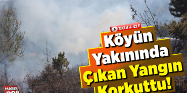 Köyün yakınında çıkan yangın korkuttu!