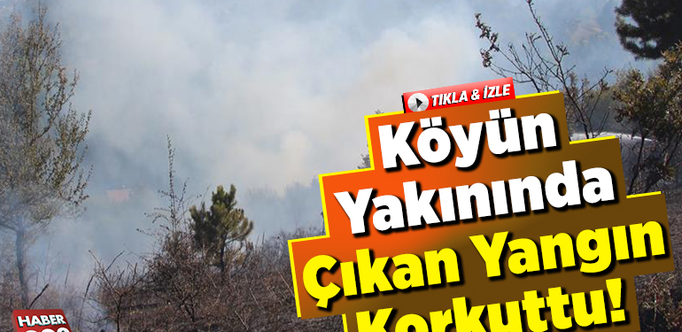 Köyün yakınında çıkan yangın korkuttu!
