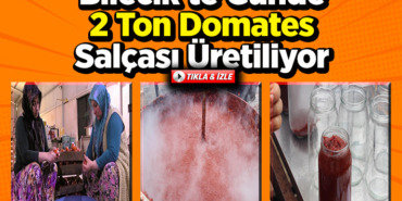 Bilecik'te günde 2 ton üretilen ev tipi domates salçası