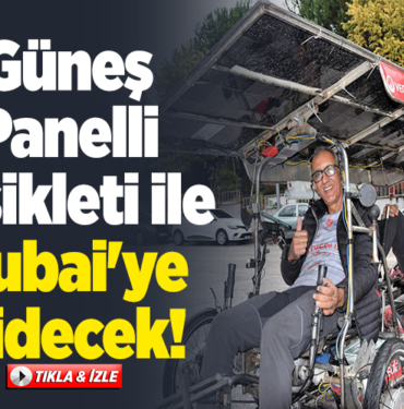 Güneş panelli bisikleti ile 30 Kasım'da Dubai'de olmayı hedefliyor