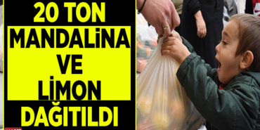 20 TON MANDALİNA VE LİMON DAĞITILDI