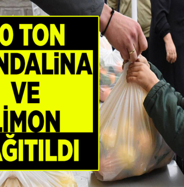20 TON MANDALİNA VE LİMON DAĞITILDI
