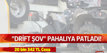 ATV aracıyla emniyetin önünde drift attı!