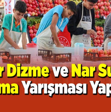 Bar dizme ve nar suyu sıkma yarışması yapıldı