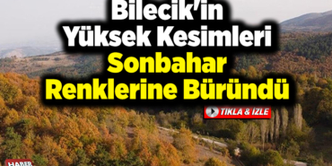 Bilecik'in yüksek kesimleri sonbahar renklerine büründü