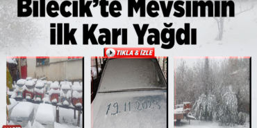 Bilecik’te mevsimin ilk karı yağdı