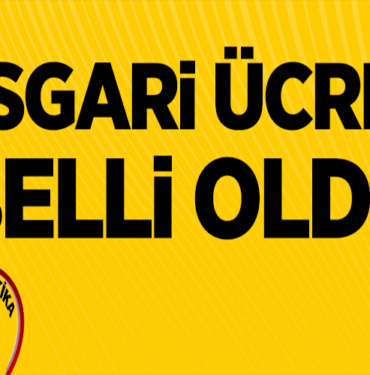 Asgari Ücret Belli Olduu