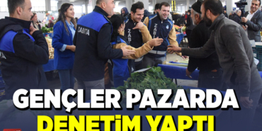 GENÇLER PAZAR ALANINDA DENETİM YAPTI