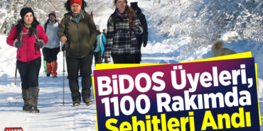 BİDOS üyeleri, 1100 rakımda şehitleri andı