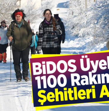 BİDOS üyeleri, 1100 rakımda şehitleri andı