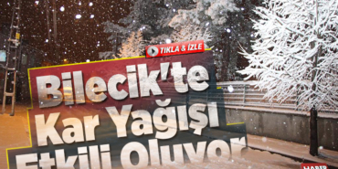 Bilecik'te yoğun kar yağışı etkili oluyor