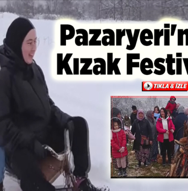 Pazaryeri'nde kızak festivali