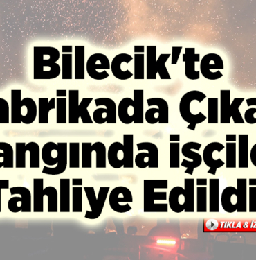 Bilecik'te fabrikada çıkan yangında işçiler tahliye edildi!