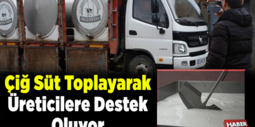 Çiğ süt toplayarak üreticilere destek oluyor