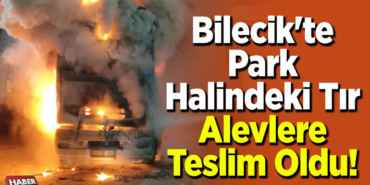 Park Halindeki Tır Alevlere Teslim Oldu!
