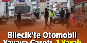 Bilecik'te Otomobil Yayaya Çarptı, 1 Yaralı