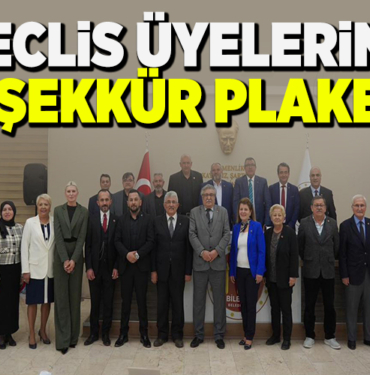 MECLİS ÜYELERİNE TEŞEKKÜR PLAKETİ