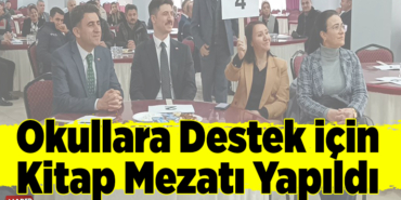 Okullara destek için kitap mezatı yapıldı
