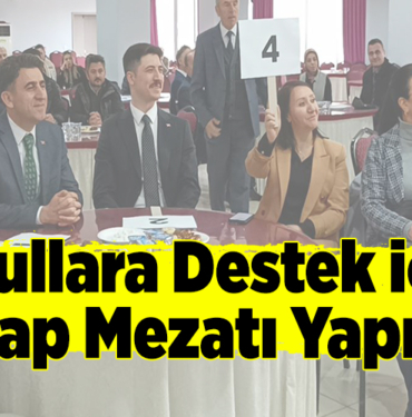 Okullara destek için kitap mezatı yapıldı