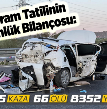 Bayram tatilinin 8 günlük bilançosu 66 Öldü